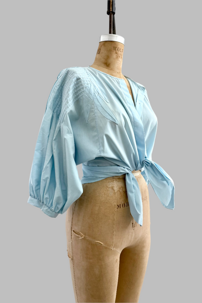 Blue Batwing Blouse