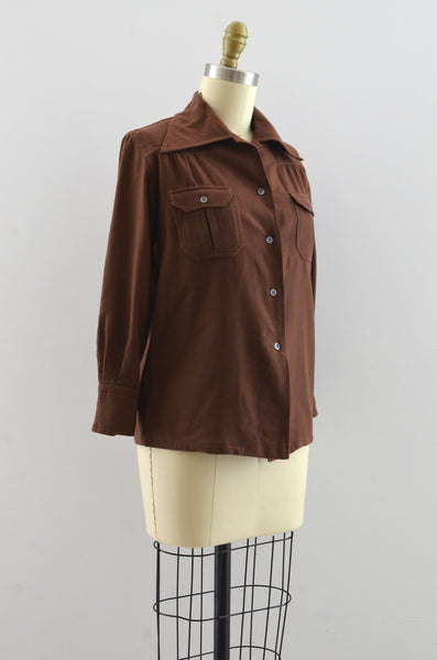 Vintage 40's Brown Wool Shirt