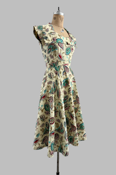 Vintage 1950s Paisley Dress