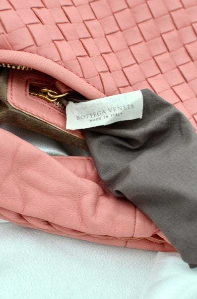 Bottega Veneta PINK Medium Intrecciato Veneta Hobo Bag