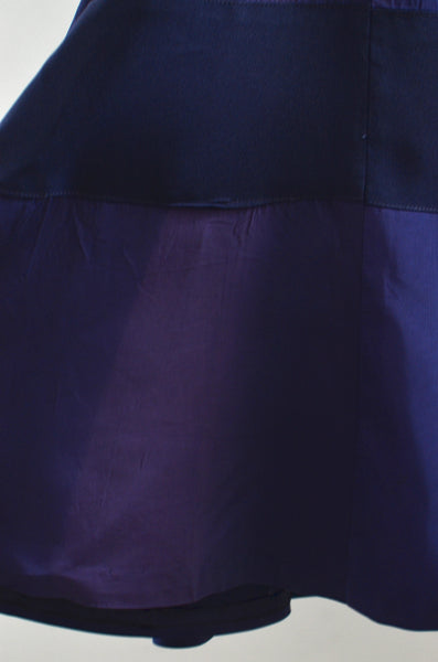 1940s Navy Blue Dress