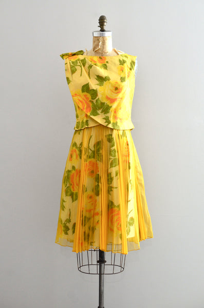 Vintage 1960s Yellow Dress