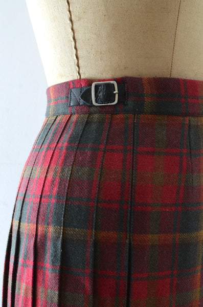 Vintage Plaid Safety Pin Skirt