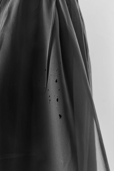 1950s Black Chiffon Dress