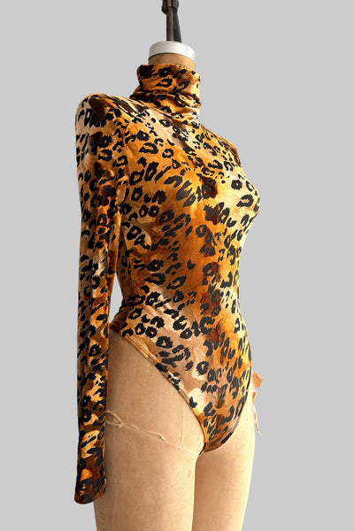 Vintage Golden Leopard Bodysuit
