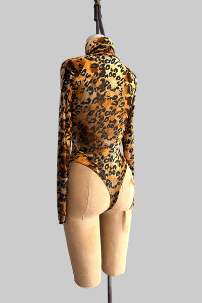 Vintage Golden Leopard Bodysuit