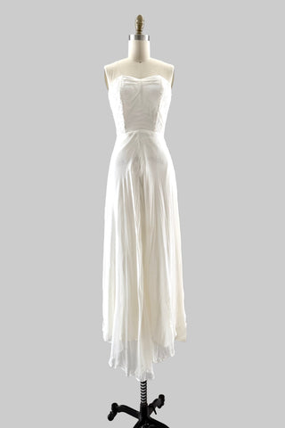 Vintage 1940s Strapless Gown
