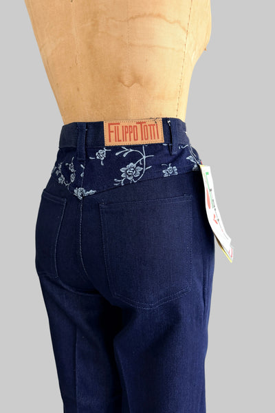 Vintage 90s Filippo Totti Dark Blue Skinny Jeans