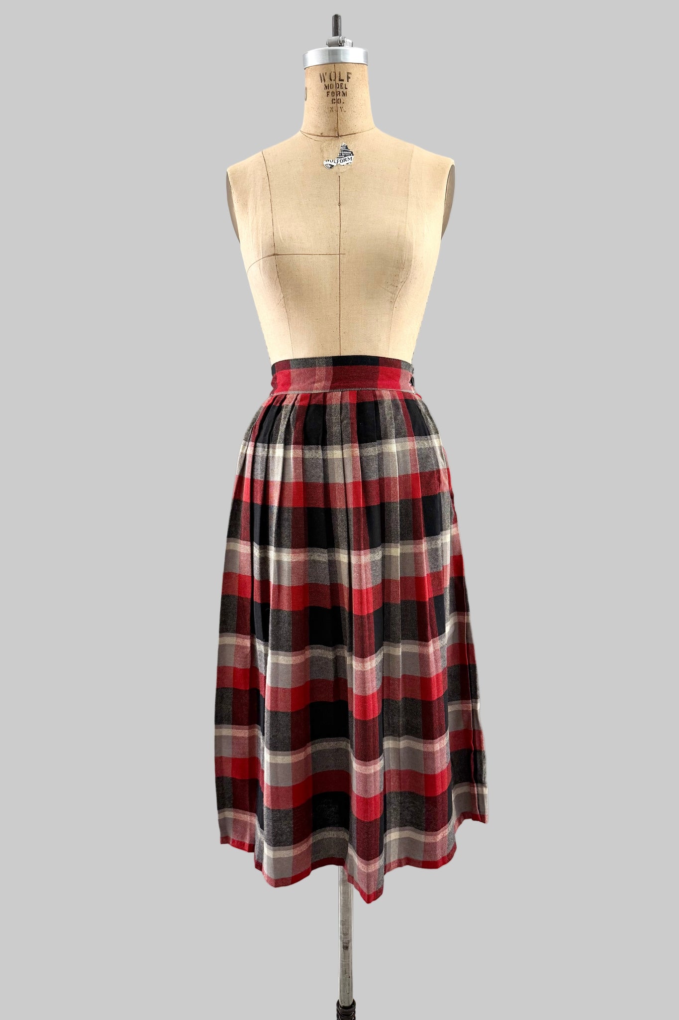 1950s Plaid Skirt
