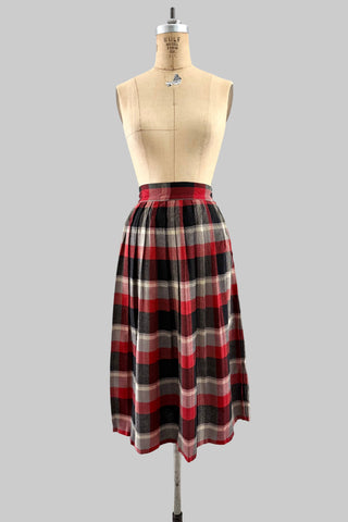 1950s Plaid Skirt