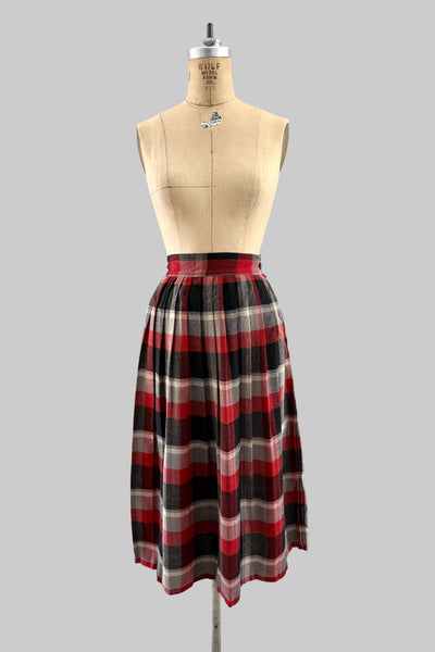 1950s Plaid Skirt