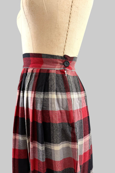 1950s Plaid Skirt