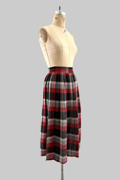 1950s Plaid Skirt