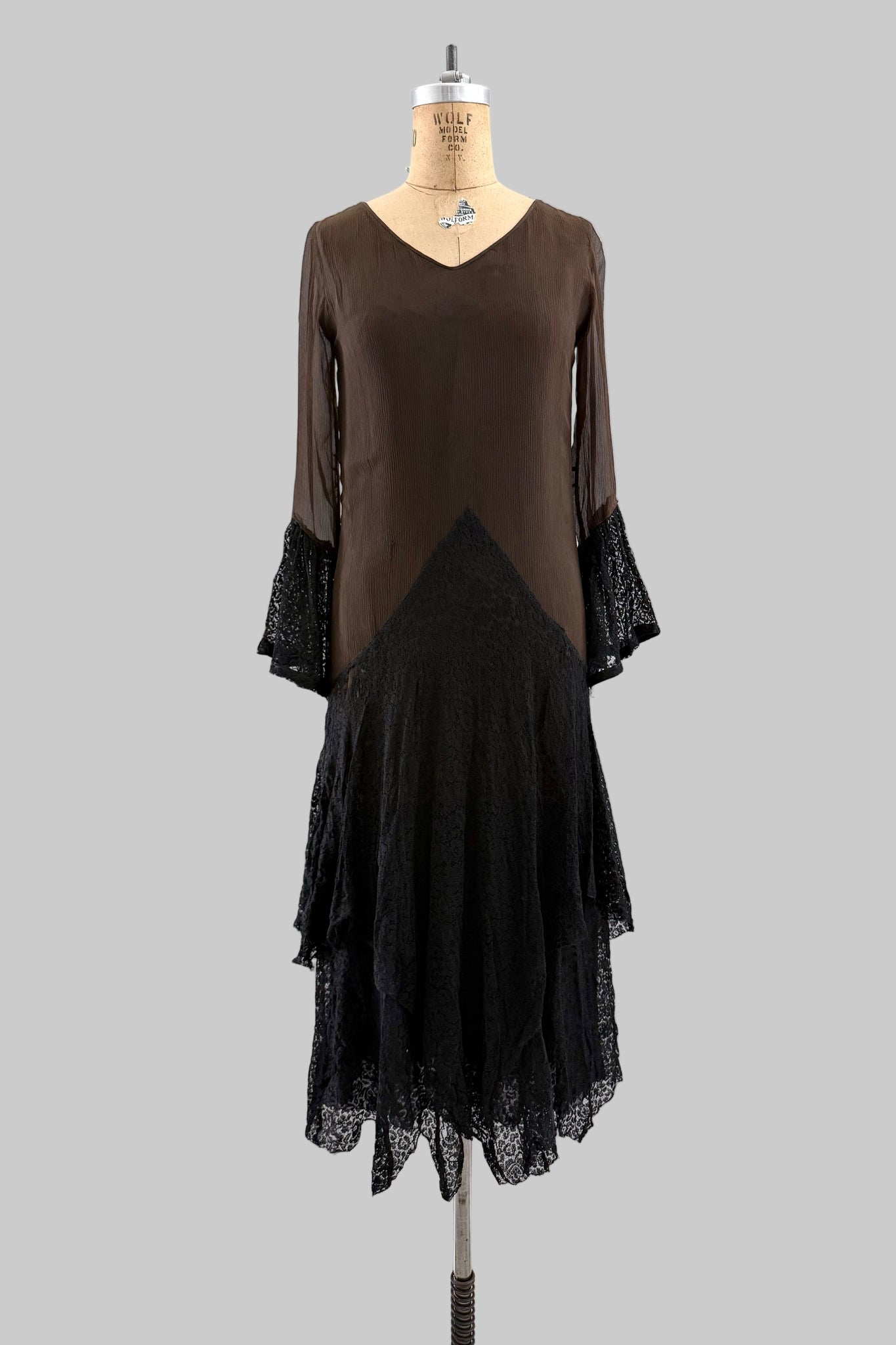 1920s Brown Dress