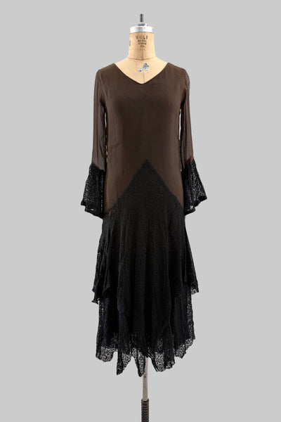 1920s Brown Dress