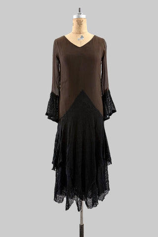 1920s Brown Dress