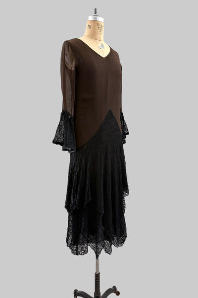 1920s Brown Dress