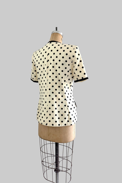 Polka Dot Short Sleeve Jacket