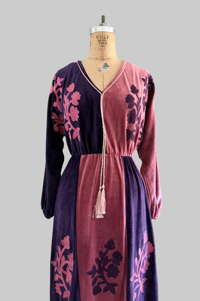 Vintage 1970s Velvet Maxi