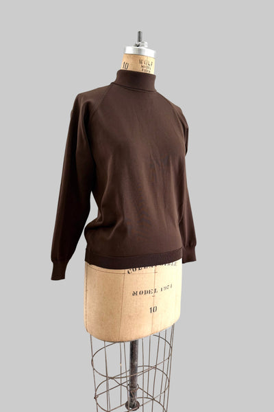 1960s Brown Sweater Top