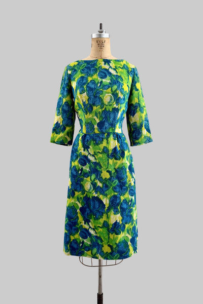 60s Printed Wiggle Dress