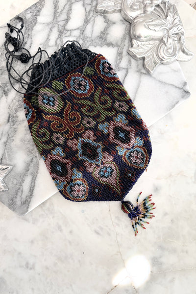 1920s Beaded Pouch Bag