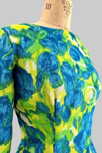 60s Printed Wiggle Dress