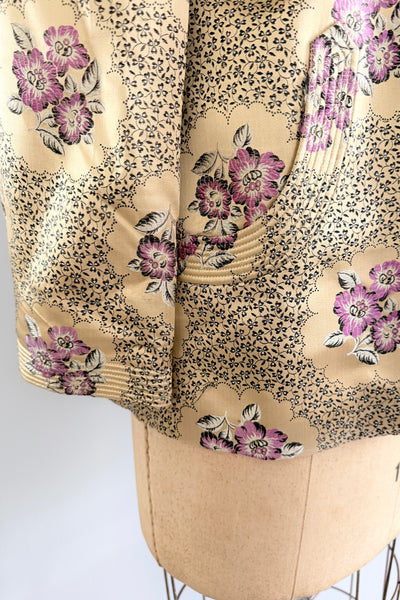 1940s Gold Silk Oriental Jacket