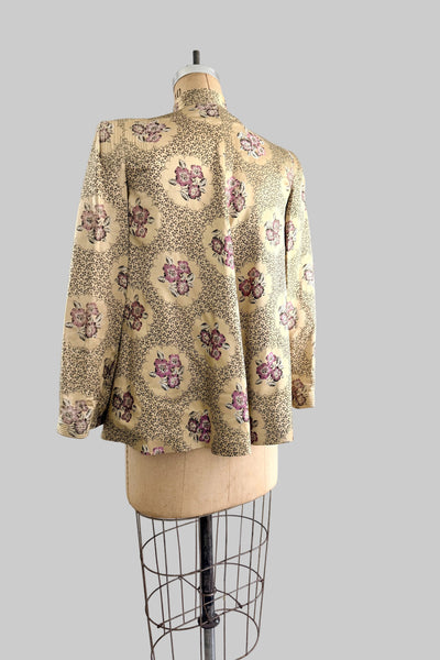 1940s Gold Silk Oriental Jacket