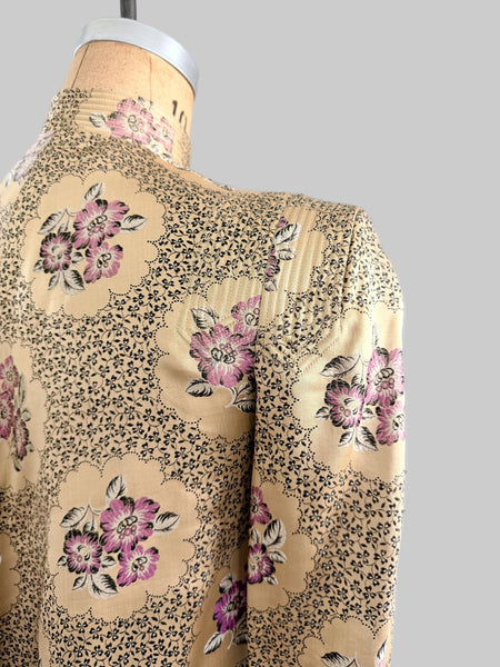 1940s Gold Silk Oriental Jacket