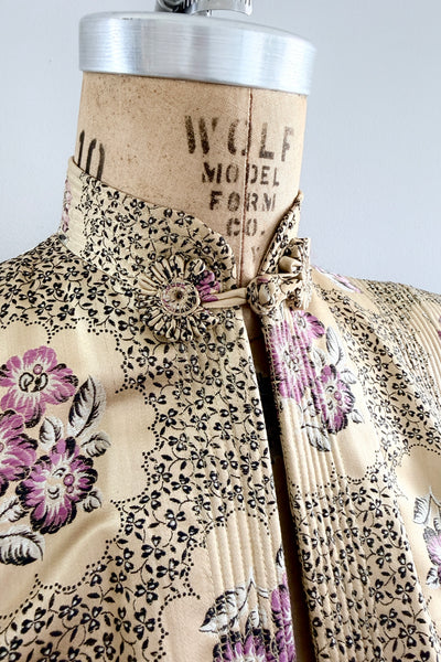 1940s Gold Silk Oriental Jacket