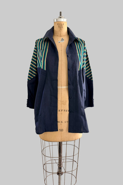 Vintage Silk Striped Top