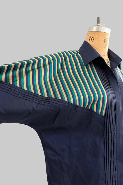 Vintage Silk Striped Top
