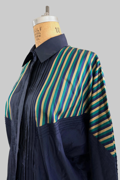 Vintage Silk Striped Top