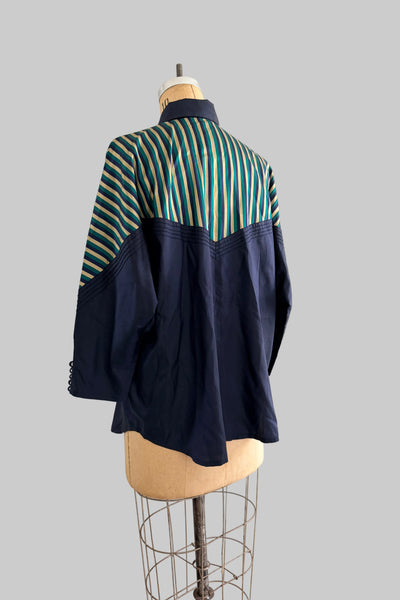 Vintage Silk Striped Top