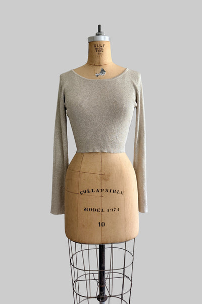 Vintage Metallic Cropped Top