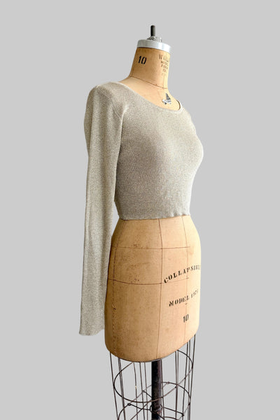 Vintage Metallic Cropped Top
