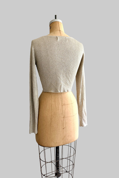 Vintage Metallic Cropped Top
