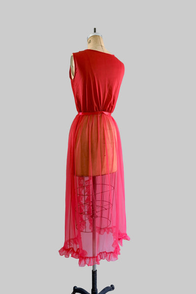 Vintage Red Peignoir