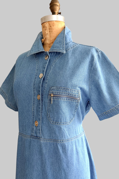 Vintage Blue Maxi Dress