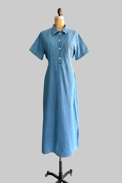 Vintage Blue Maxi Dress