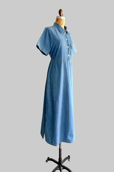 Vintage Blue Maxi Dress