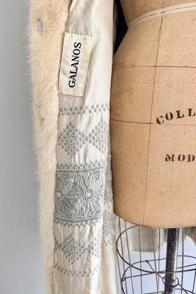 Rare GALANOS Mink Fur Coat
