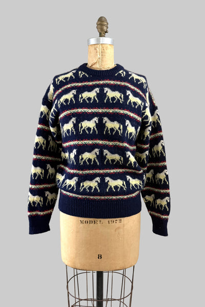 70s Novelty Unicorn Sweater