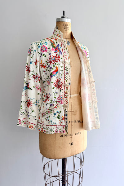 Vintage Embroidered Silk Jacket