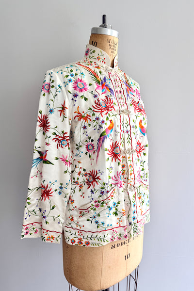 Vintage Embroidered Silk Jacket