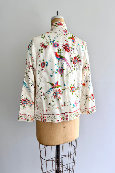 Vintage Embroidered Silk Jacket