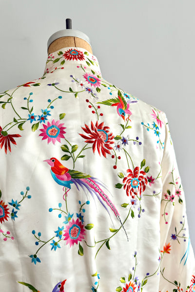 Vintage Embroidered Silk Jacket