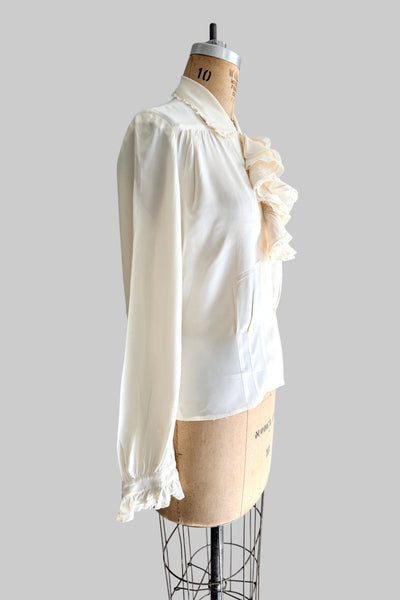 Vintage 1950s Eisenberg & Sons Ruffle Blouse