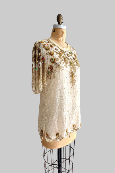Vintage Market Day Beaded Blouse
